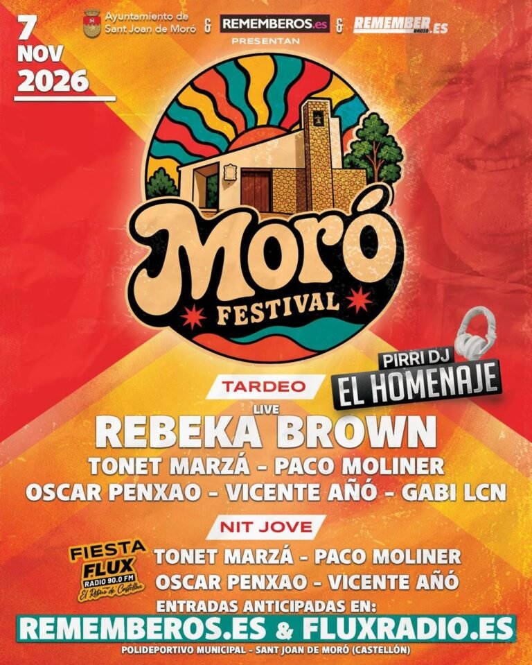Cartel del Moró Festival, 7 de noviembre de 2026, Sant Joan de Moró